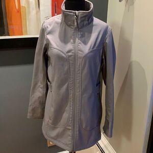 Free Country heather gray faux fur lined Moyen zip jacket, medium